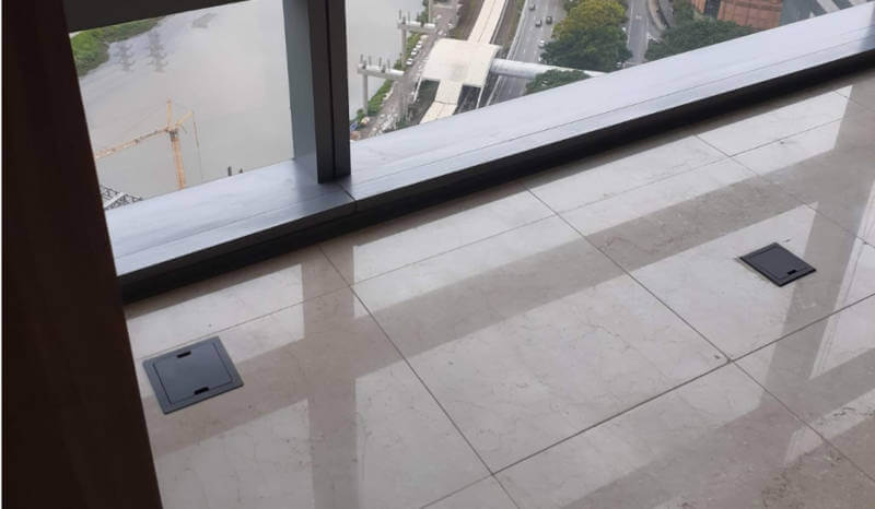 Caixa de tomada para contrapiso Caixa de tomada para contrapiso